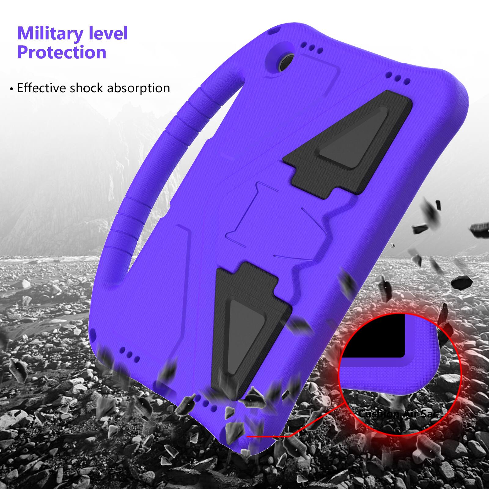 Military level Protection  
- Effective shock absorption