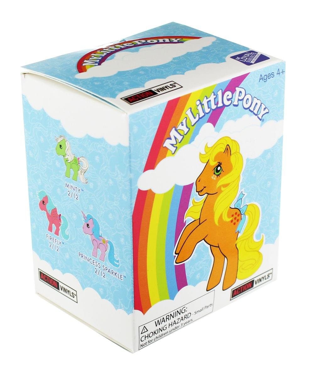 My Little Pony  
Ages 4+  

Action Vinyls  

Minty 2/12  
Firefly 2/12  
Princess Sparkle 2/12  

Warning: Choking Hazard - Small Parts. Not for children under 3 years.