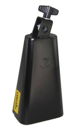 Tycoon Percussion - 7" Cowbell, Black Powder-Coated Steel Construction, Mountable Drum Accessory with Deep Resonant Tone
