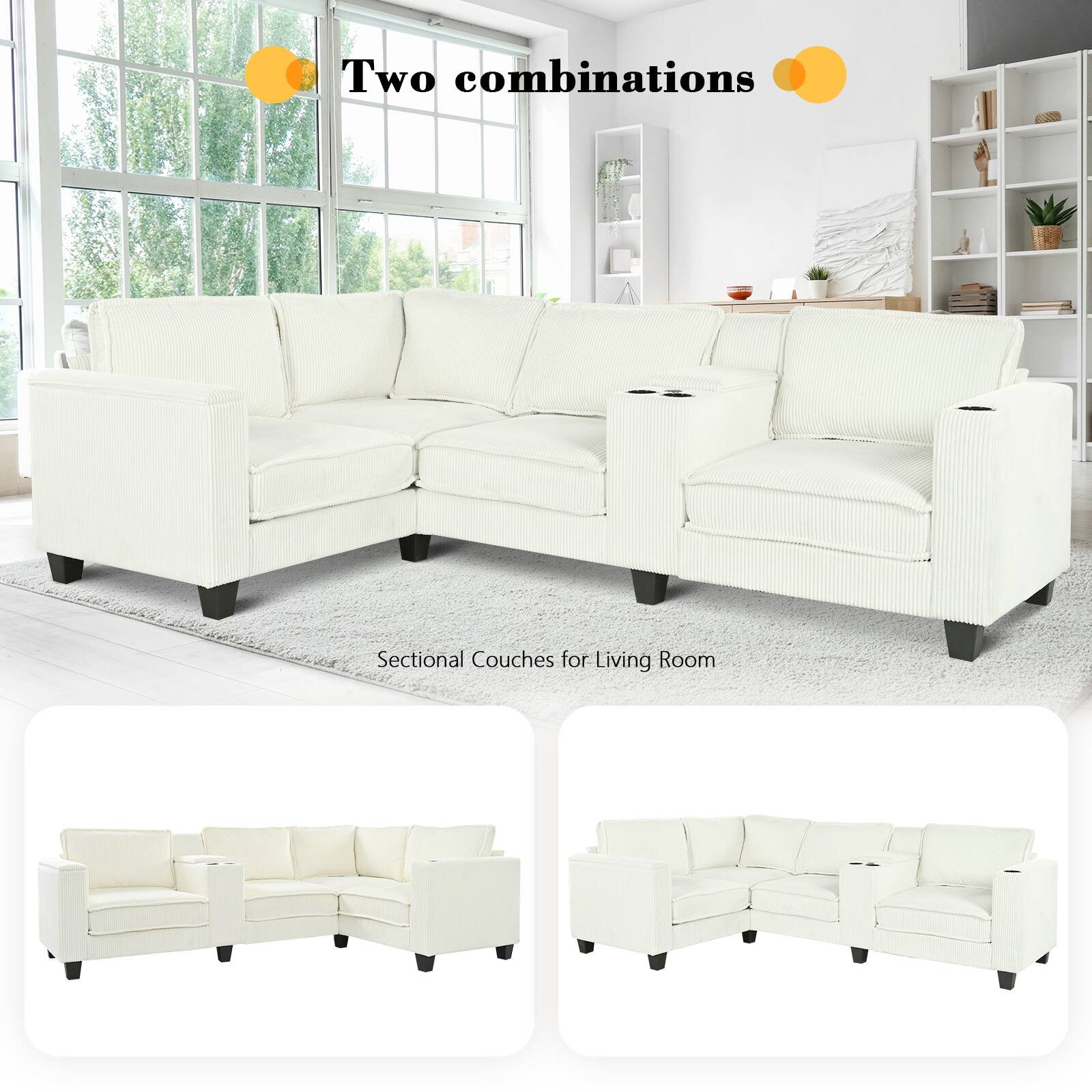 Two combinations  
Sectional Couches for Living Room