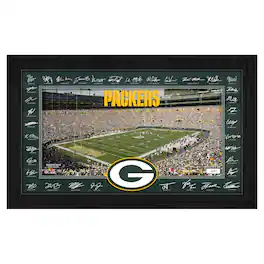 Highland Mint - Green Bay Packers 12" x 20" 2025 Signature Gridiron Panoramic Framed Photo - Multicolor