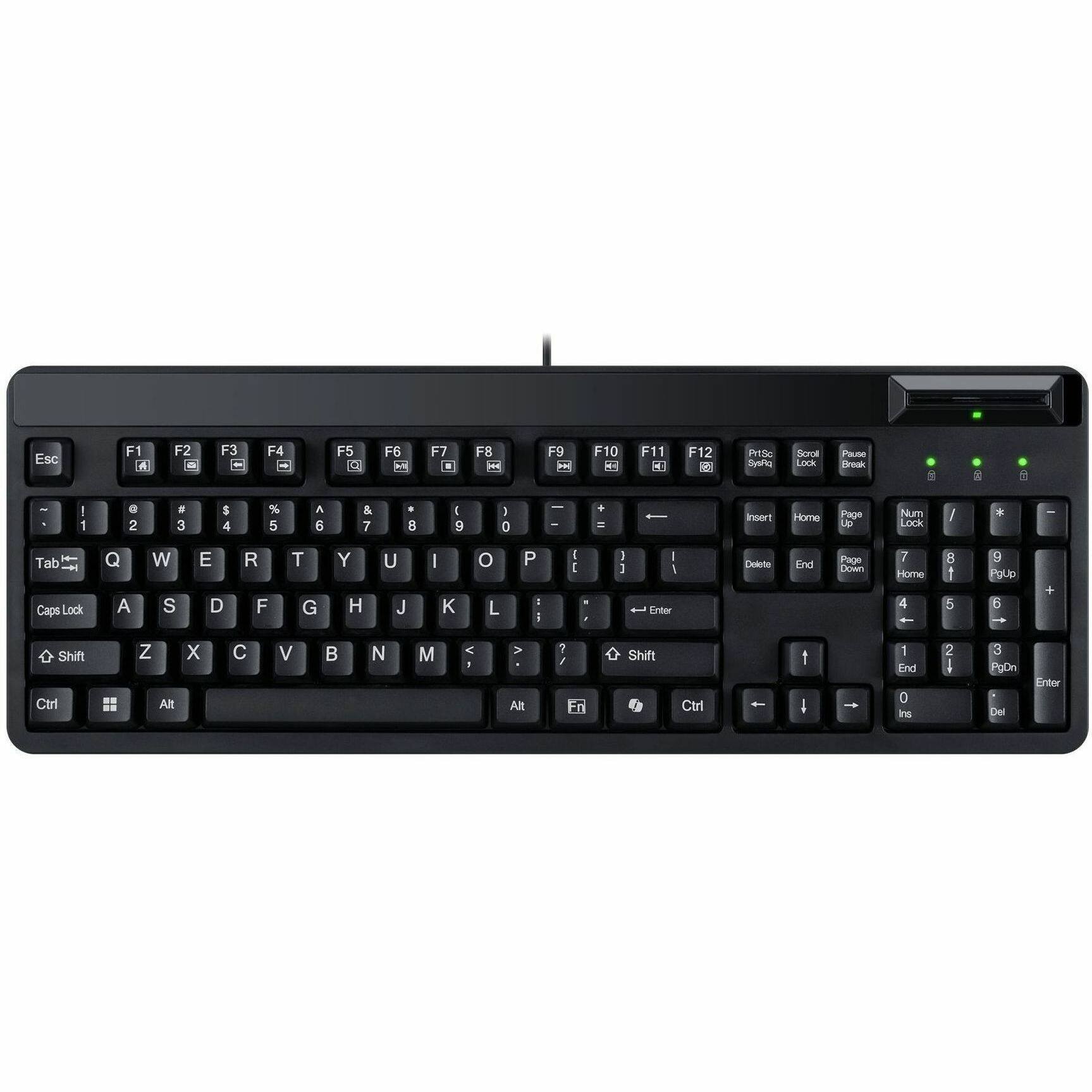 Esc F1 F2 F3 F4 F5 F6 F7 F8 F9 F10 F11 F12  
PrtSc SysRq Scroll Lock Pause Break  
Tab Q W E R T Y U I O P  
Caps Lock A S D F G H J K L ; '  
Shift Z X C V B N M , . /  
Ctrl Windows Alt Spacebar Alt  
Insert Home Page Up Num Lock / * -  
Delete End Page Down  
Enter