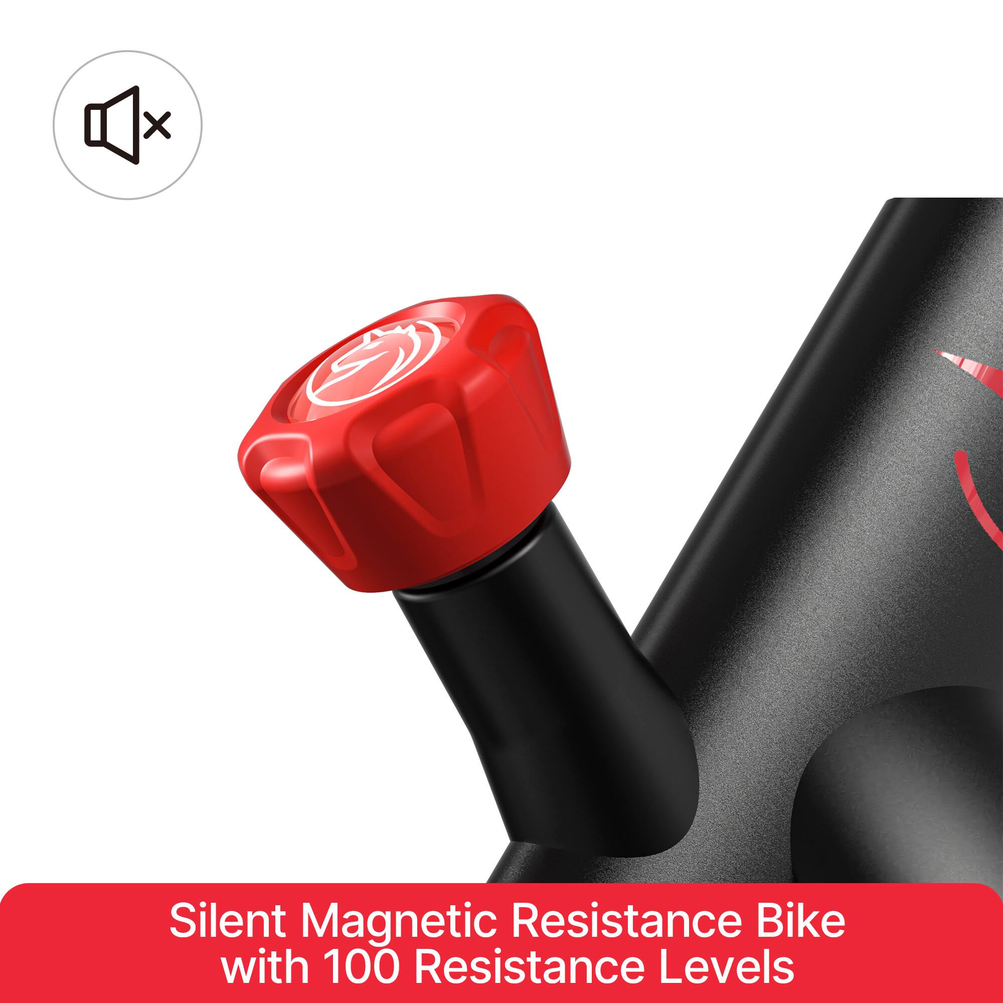 Silent Magnetic Resistance Bike with 100 Resistance Levels