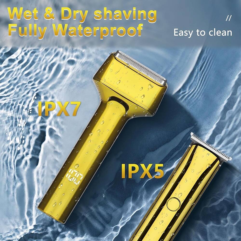 Wet & Dry shaving  
Fully Waterproof  
Easy to clean  

IPX7  
IPX5