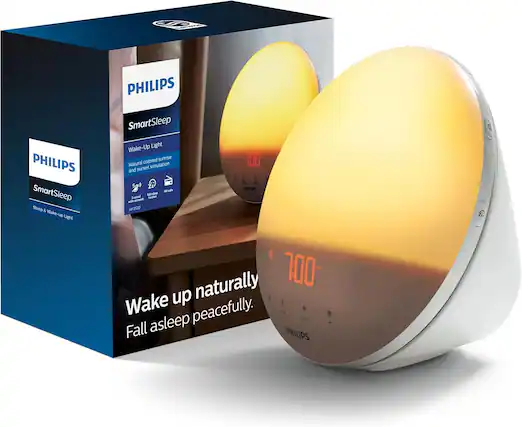 PHILIPS SmartSleep Sleep & Wake-Up Light
Natural-colored sunrise and sunset simulation
HF3510
Wake up naturally
Fall asleep peacefully.