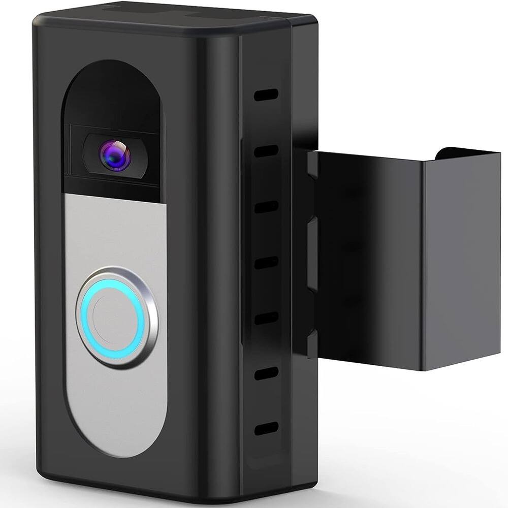 Front. Schertz - Anti-theft video doorbell mount is compatible with Ring and Blink wireless - Black.