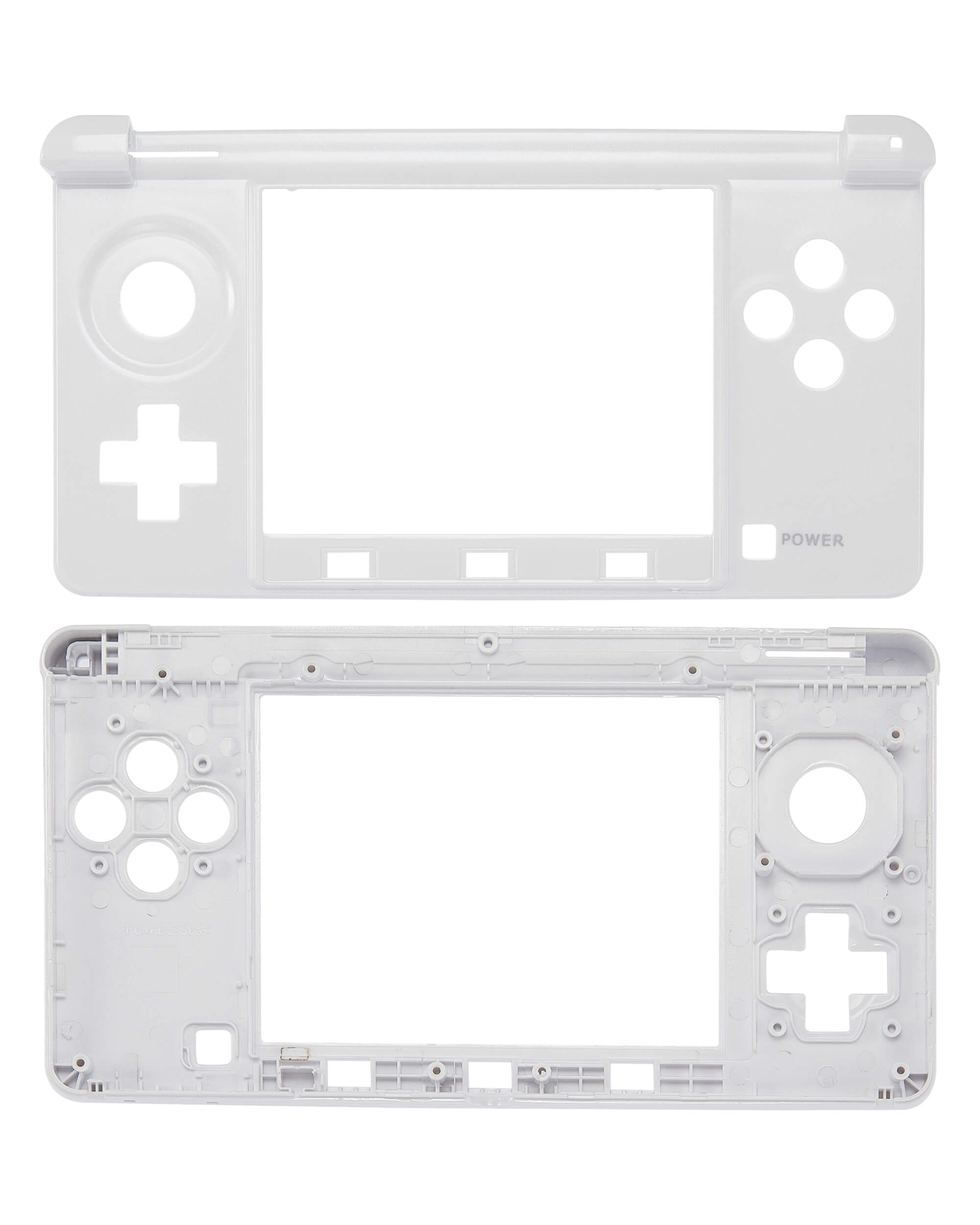 Alt View 3. MobileSentrix - Mid-Frame Housing Compatible For Nintendo 3DS - White - White.