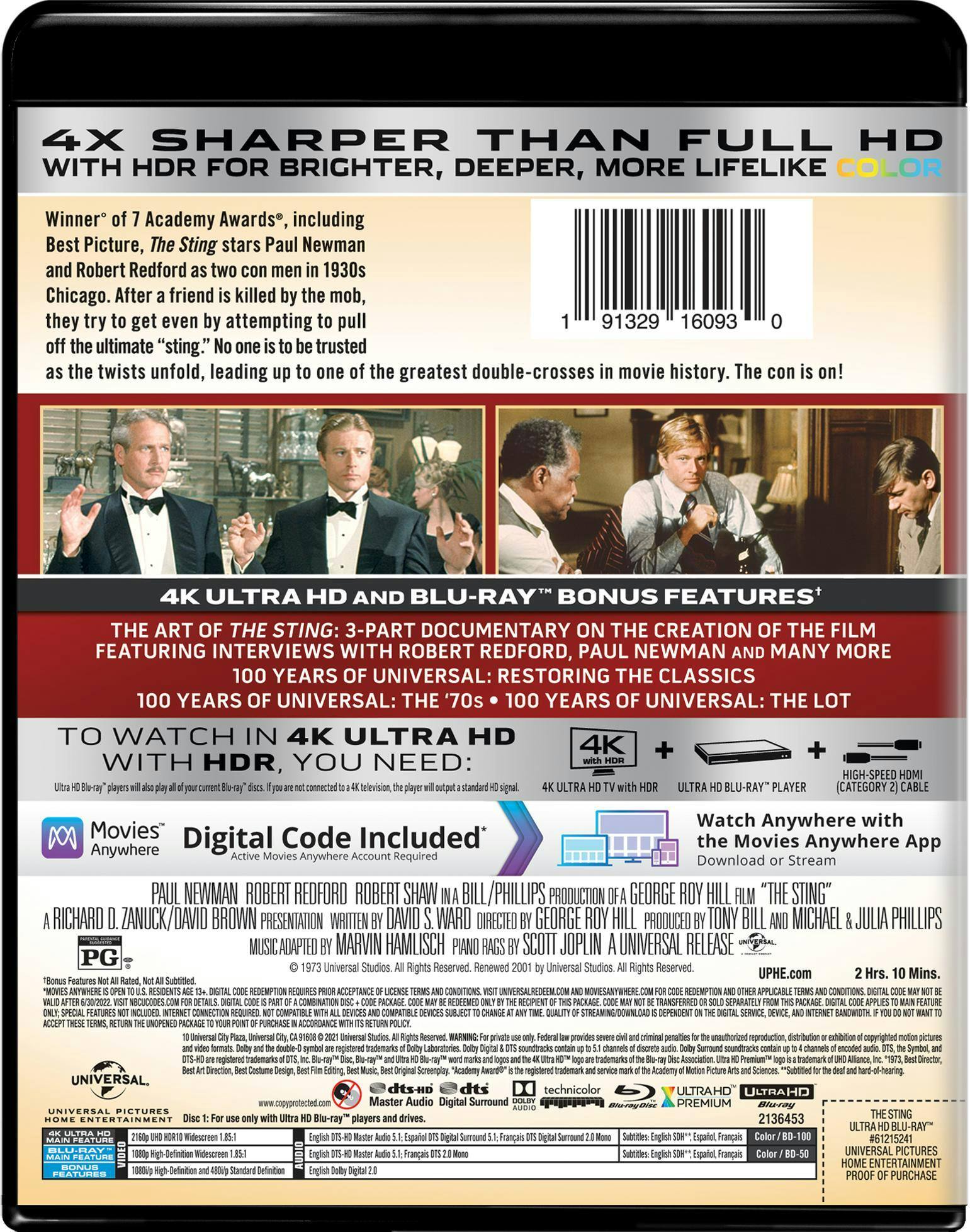 Back. The Sting (4K Ultra HD + Blu-ray) [UHD].