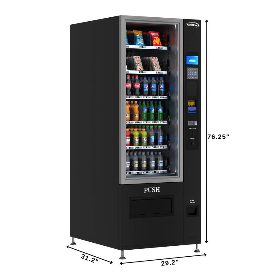 Koolmore Refrigerated Snack and Drink Vending Machine with 36 Slots ...