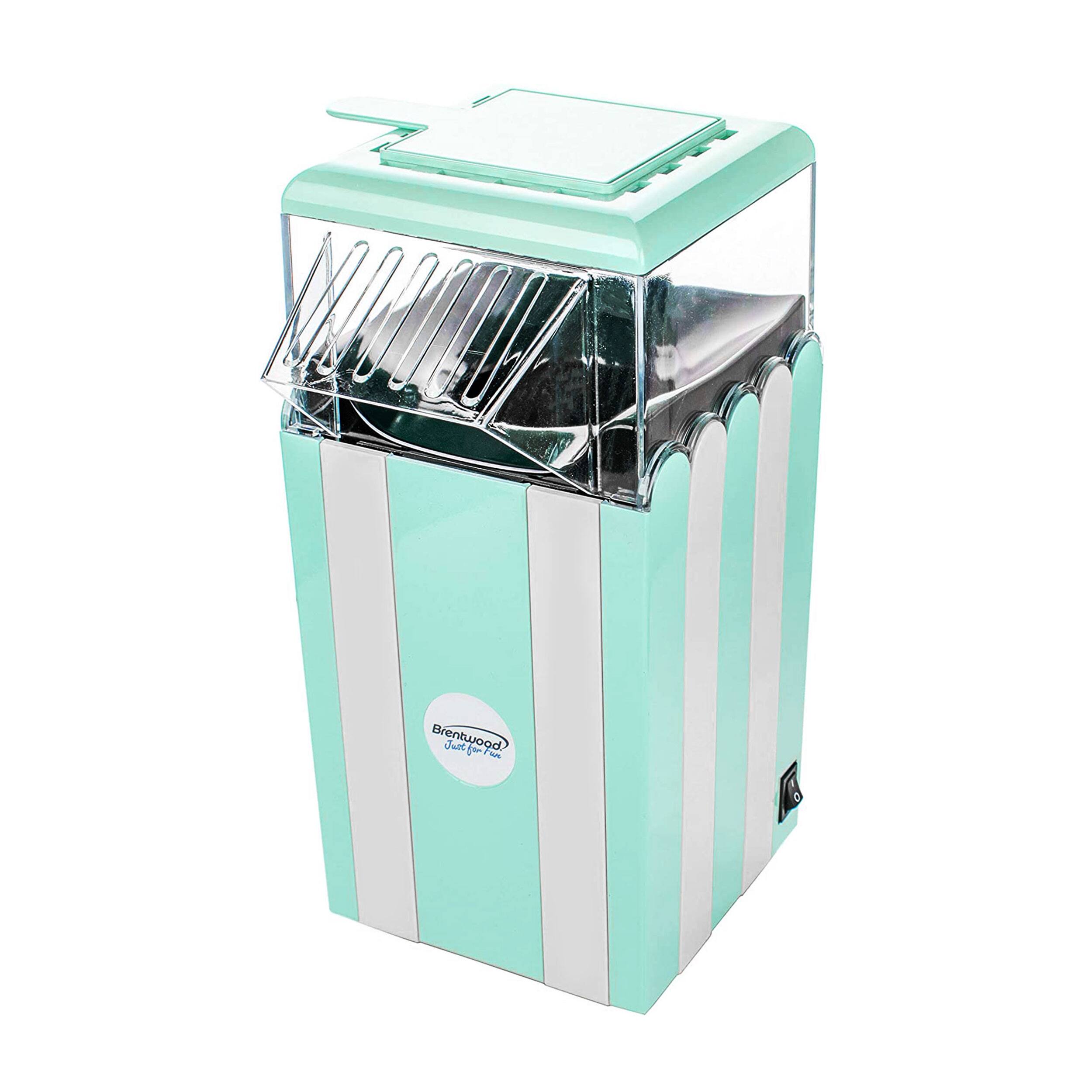 Alt View 1. Brentwood - Brentwood Classic Striped 8 Cup Hot Air Popcorn Maker in Blue - Blue.