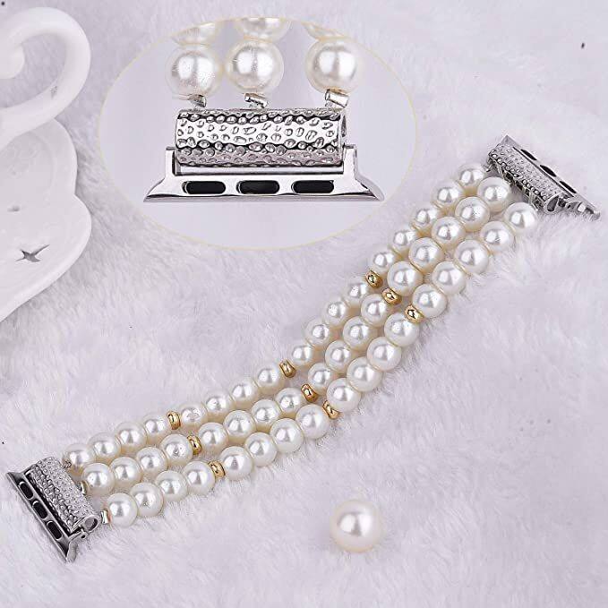 Alt View 1. Worryfree Gadgets - Worryfree Gadgets Apple Watch Band  Women Girls Fashion Replacement Wristbands - Silver.