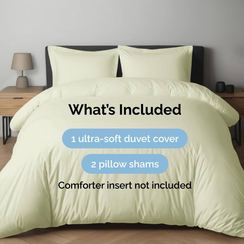 What's Included  
1 ultra-soft duvet cover  
2 pillow shams  
Comforter insert not included
