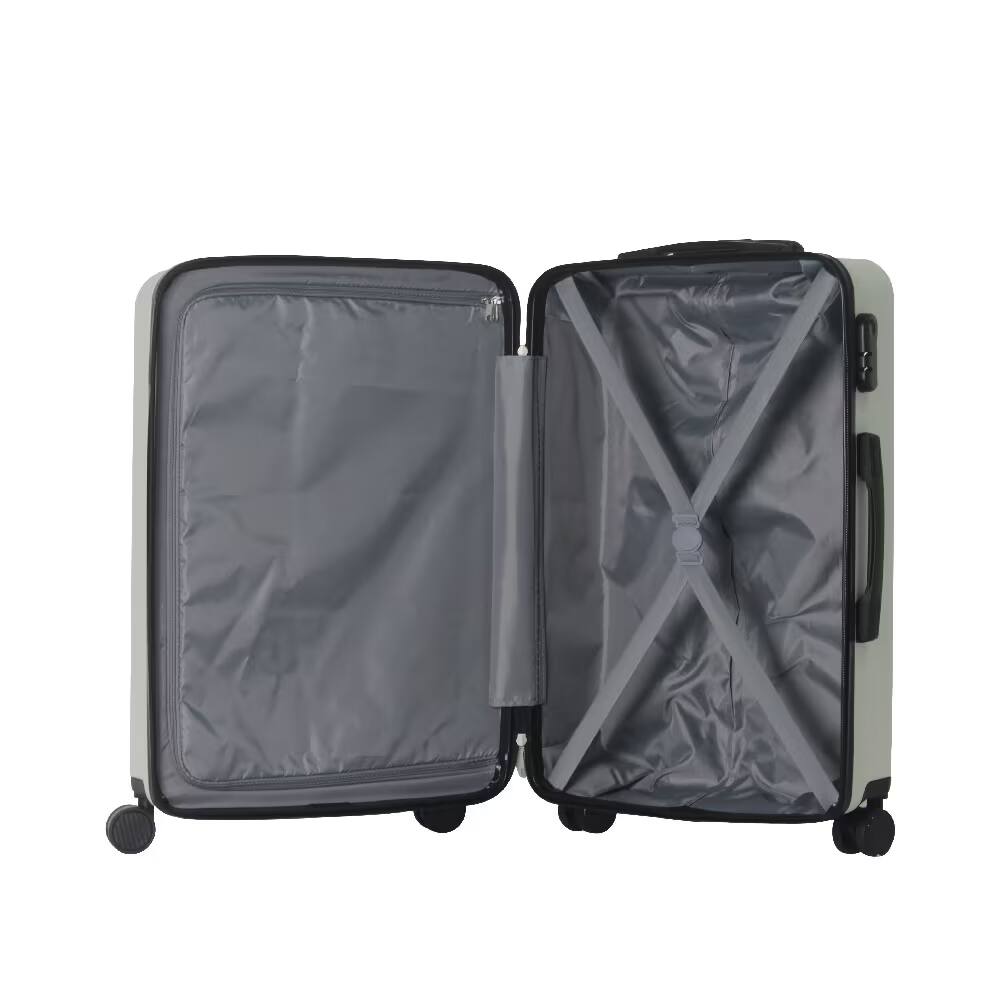 Alt View 10. Bestier - 3-Piece ABS Hardshell Luggage Set (20”/24”/28”) with Spinner Wheels, Lightweight Durable Suitcases - white.