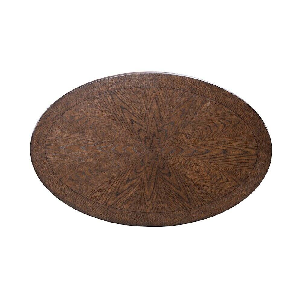 Alt View 2. Liberty Furniture Industries - Allington Oval Cocktail Table for Living Room - Satin Sienna - Brown.