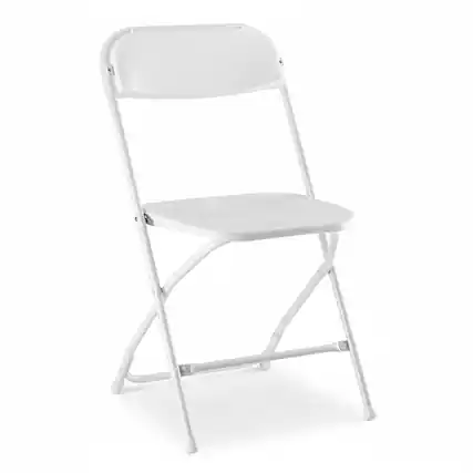 Front. AOITUN - Folding Chair 4 Pack White - Portable & Comfortable Foldable Chairs for Daily Use - White.
