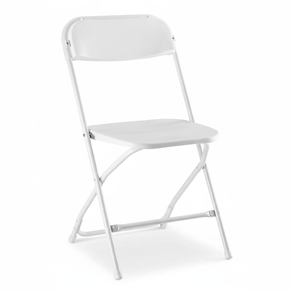Front. AOITUN - Folding Chair 4 Pack White - Portable & Comfortable Foldable Chairs for Daily Use - White.