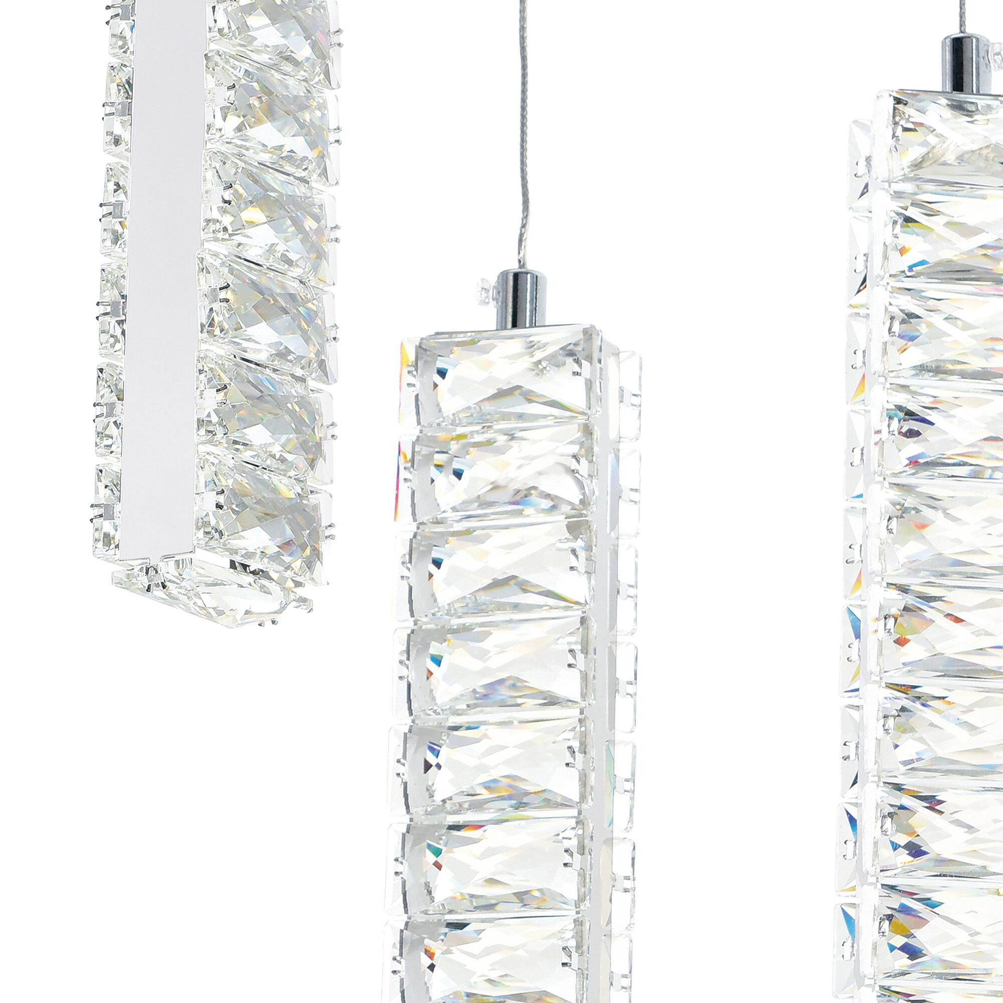 Back. CWI Lighting - Celina LED Chandelier With Chrome Finish - Chrome.