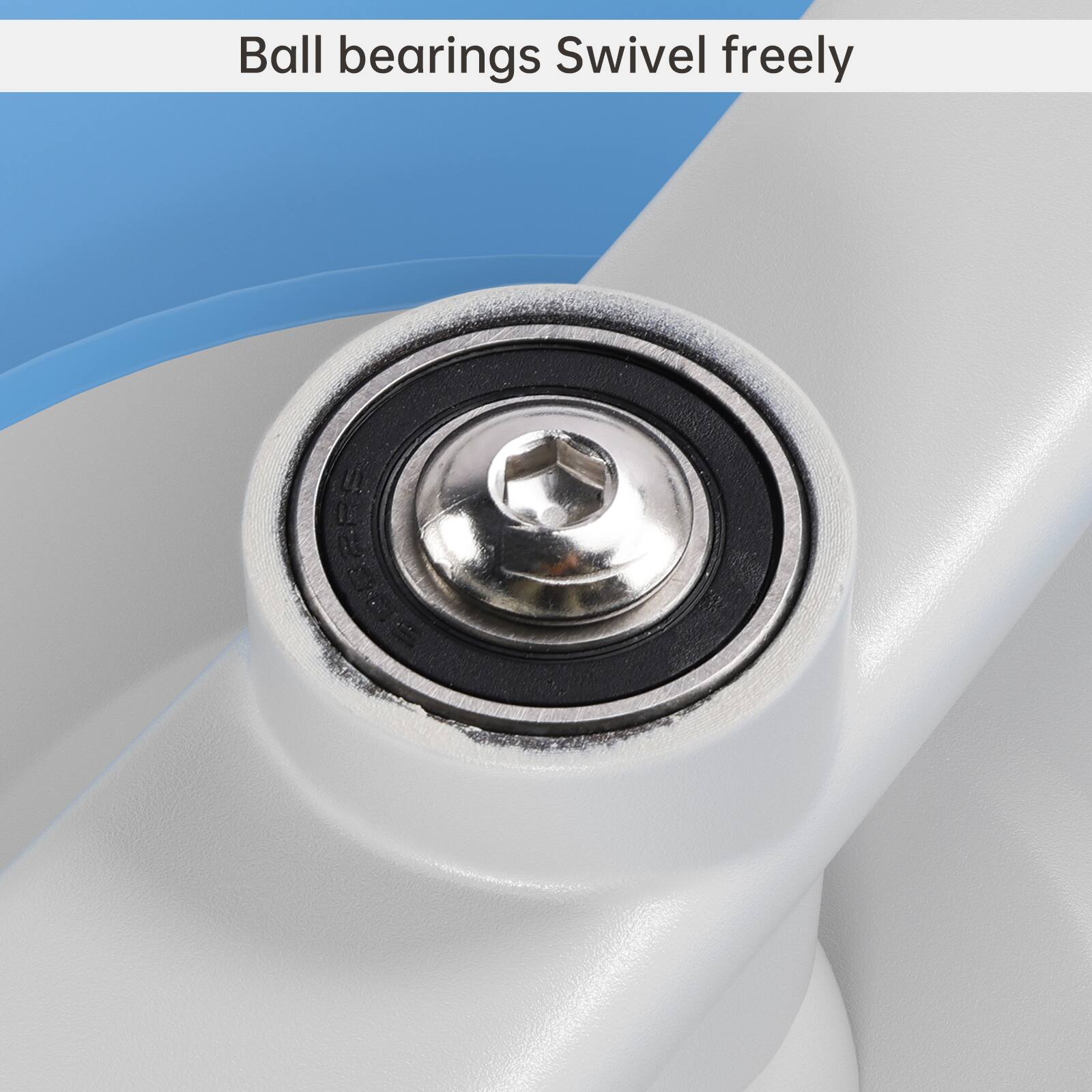 Ball bearings swivel freely