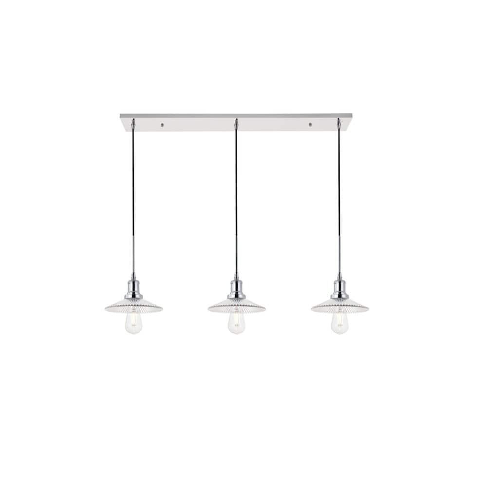 Living District - Waltz 3 Light Chrome Pendant - Chrome And Clear price history on PriceWatchPro