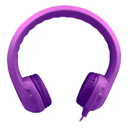 Front. HamiltonBuhl - Flex-Phones Single Construction Foam Headphones - Purple.