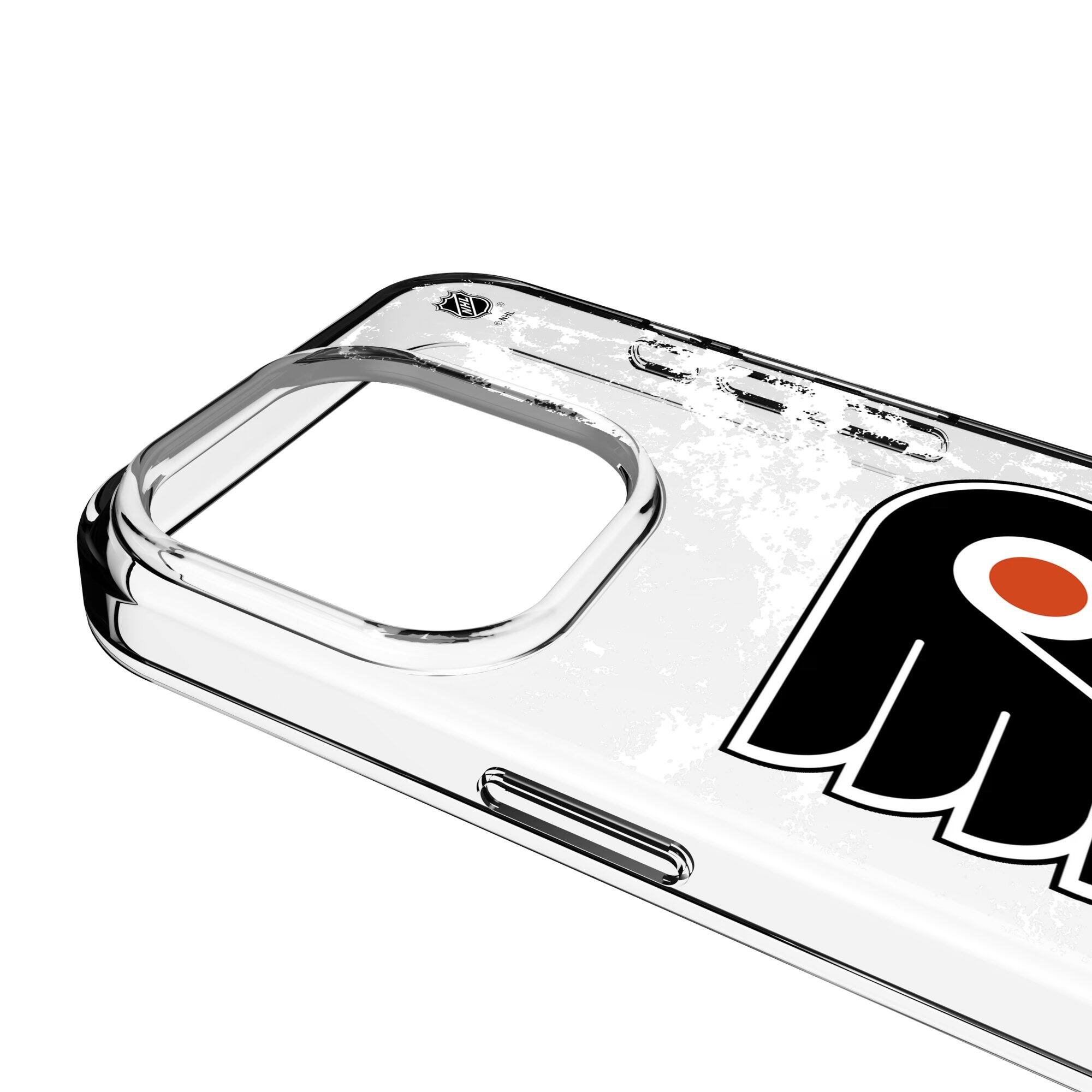 Alt View 2. Keyscaper - Philadelphia Flyers iPhone Stripe Clear Ice Case - 16 - Multicolor.
