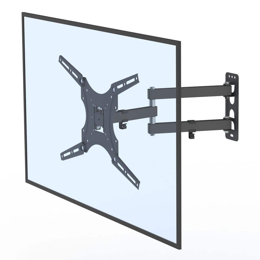 Winado - Full Motion TV Wall Mount Bracket 26-55" Adjustable Wall Mount Bracket Rotatable TV Stand TMX400 with Spirit Level - Black