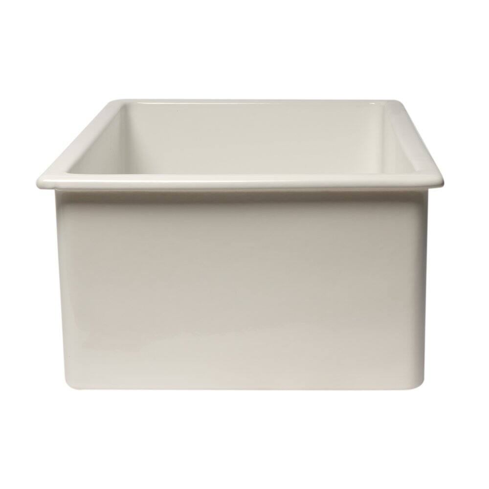 Alt View 3. Alfi - ALFI brand 30 White Undermount / Drop In Fireclay Kitchen Sink - White.