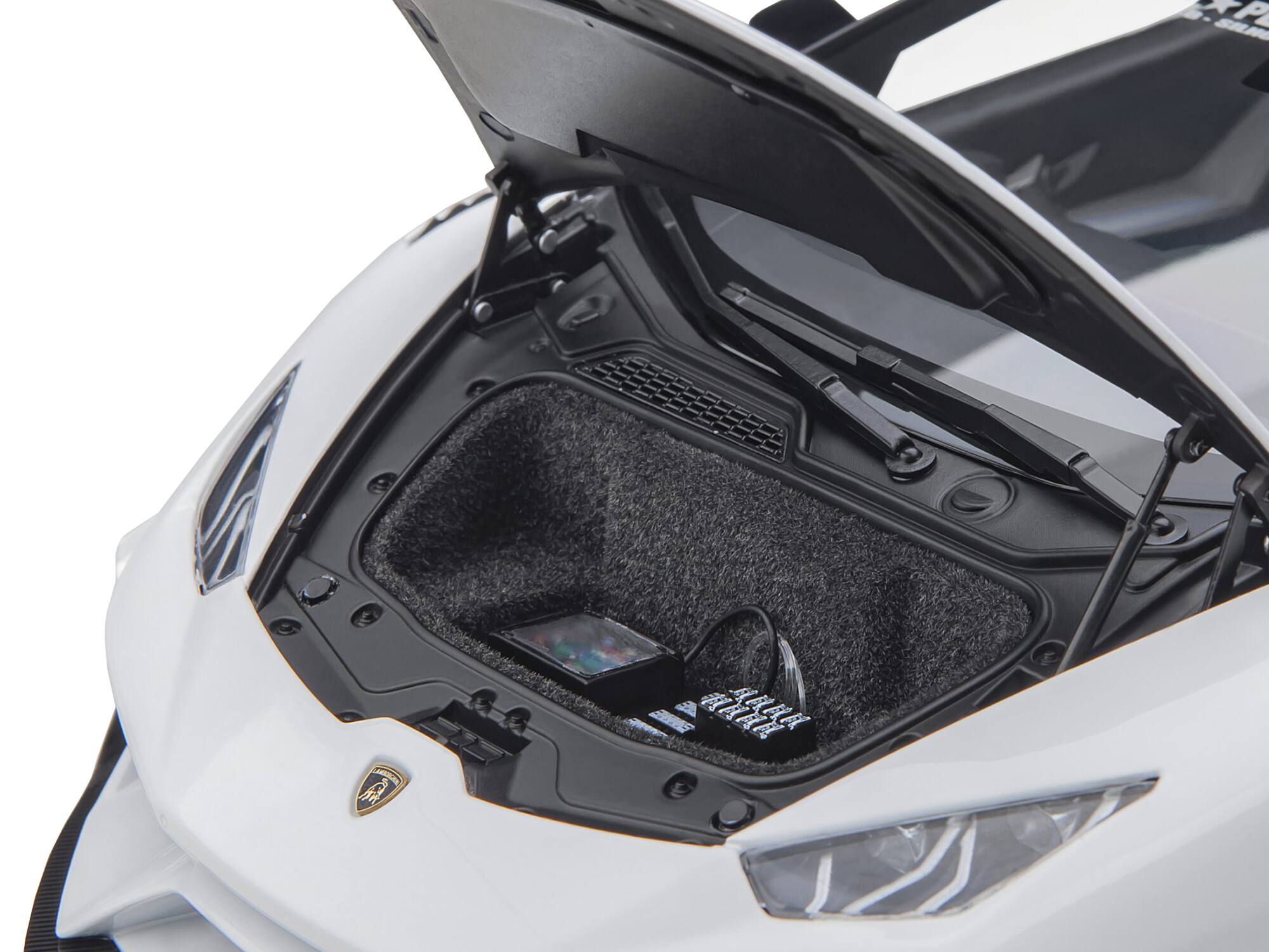 Left. Autoart - Lamborghini Huracan GT "LB-Silhouette Works" White with Black 1/18 Model Car by Autoart - White With Black.