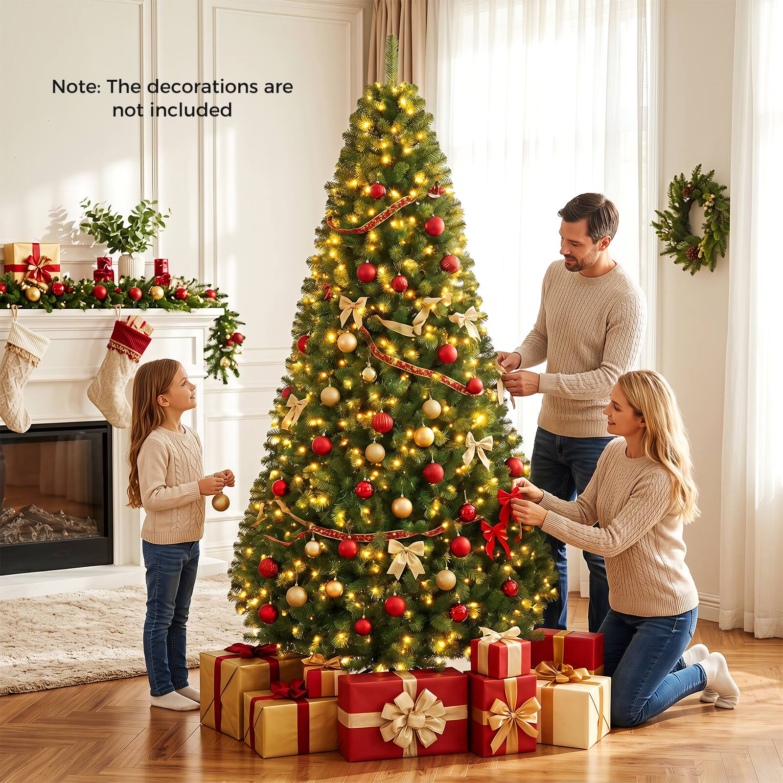 Note: The decorations are not included