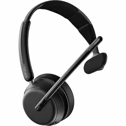 Front. EPOS - EPOS IMPACT 1030 Headset - Mono - USB Type C - Wireless - Bluetooth - On-ear - Monaural - Ear-cup - Noise Cancelling - Black.