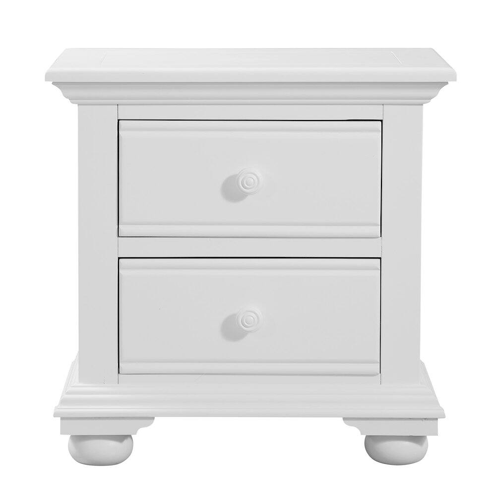 American Woodcrafters - Cottage Traditions 2-Drawer Nightstand - Cottage - White