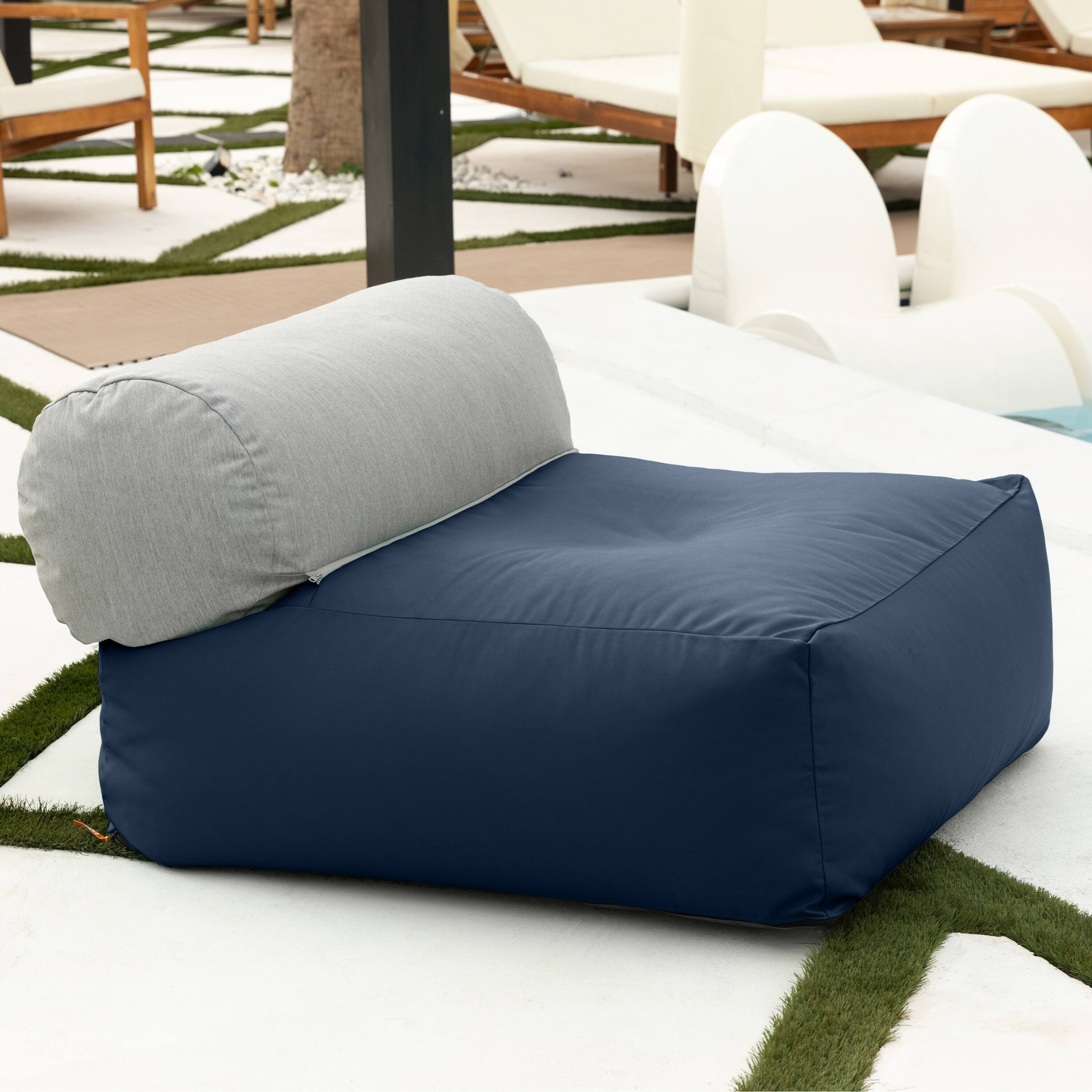Alt View 2. Jaxx - Jaxx Tybee Large Outdoor Lounge w/ Bolster - Navy - Navy.