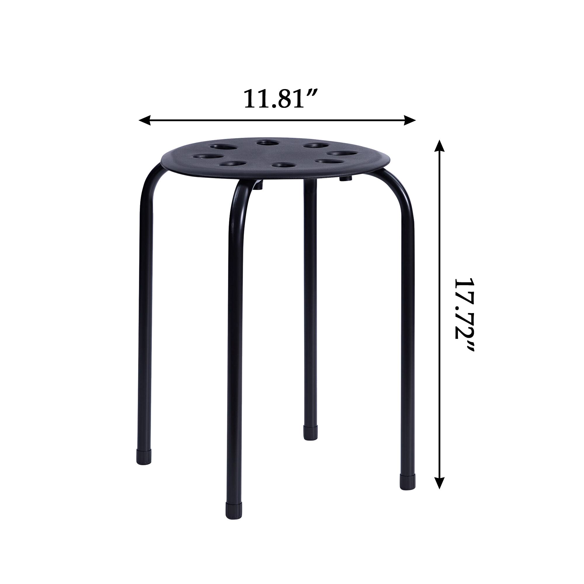 The dimensions of the stool are 11.81" in diameter and 17.72" in height.