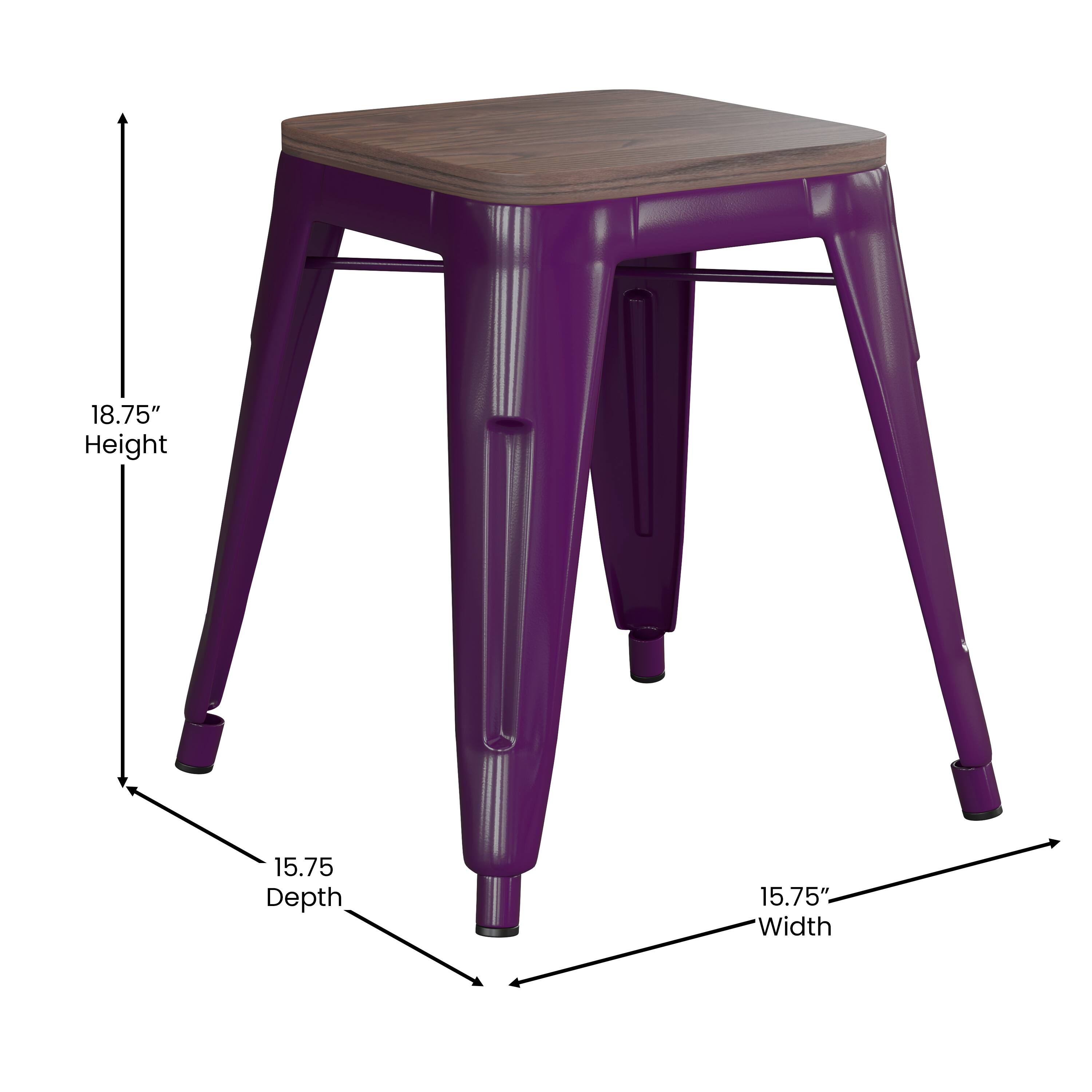 18.75" Height  
15.75" Depth  
15.75" Width