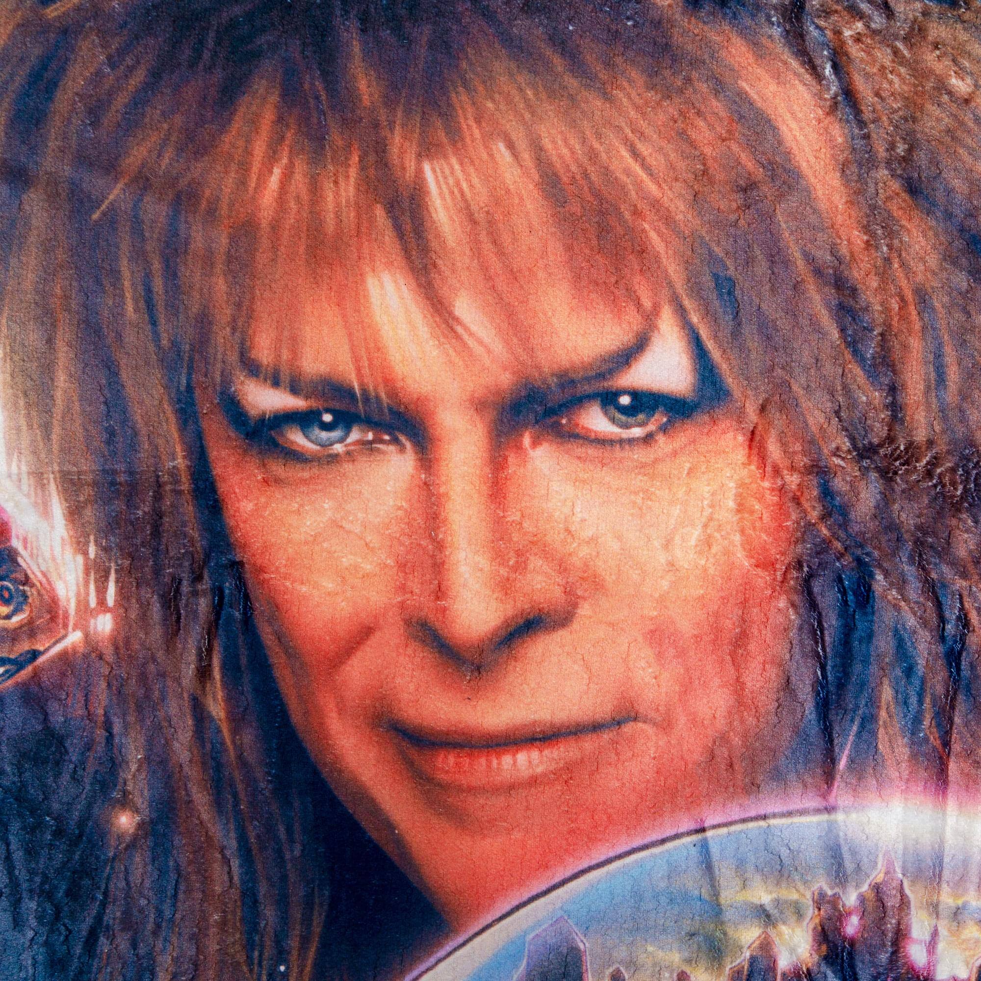 Alt View 1. Surreal Entertainment - Labyrinth Movie Poster Fleece Throw Blanket | 45 x 60 Inches - Blue/White.