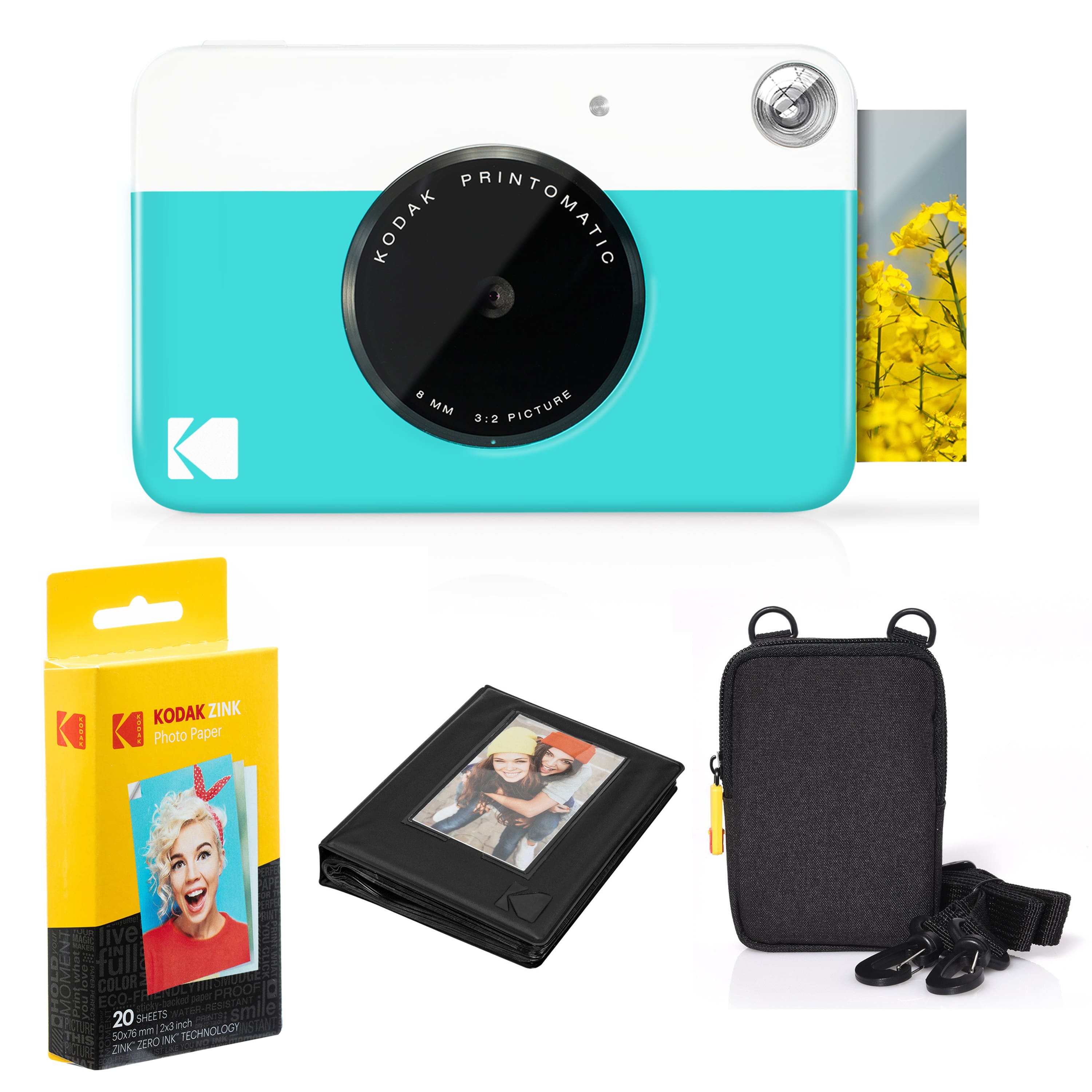 Kodak - Printomatic Instant Camera Bundle Zink Paper (20 Sheets) - Case - Photo Album - Hanging Frames - Blue price history on PriceWatchPro