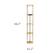 Left. Simple Designs - Round Etagere Storage Floor Lamp with 2 USB, 1 Outlet - Tan.