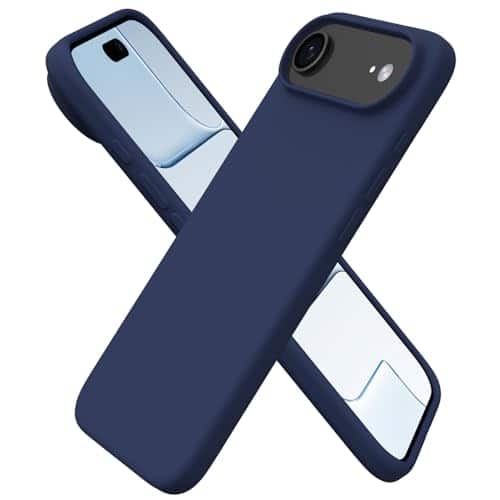 Ornarto - Designed for iPhone Air Case 6.5", Liquid Silicone Soft Gel Rubber Shockproof Protective Case - Navy Blue