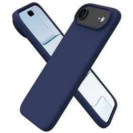 Ornarto - Designed for iPhone Air Case 6.5", Liquid Silicone Soft Gel Rubber Shockproof Protective Case - Navy Blue