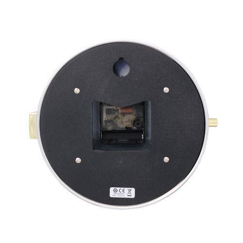 Left. Seiko - Seiko Nao Wall Clock, Silver & Black - Silver.