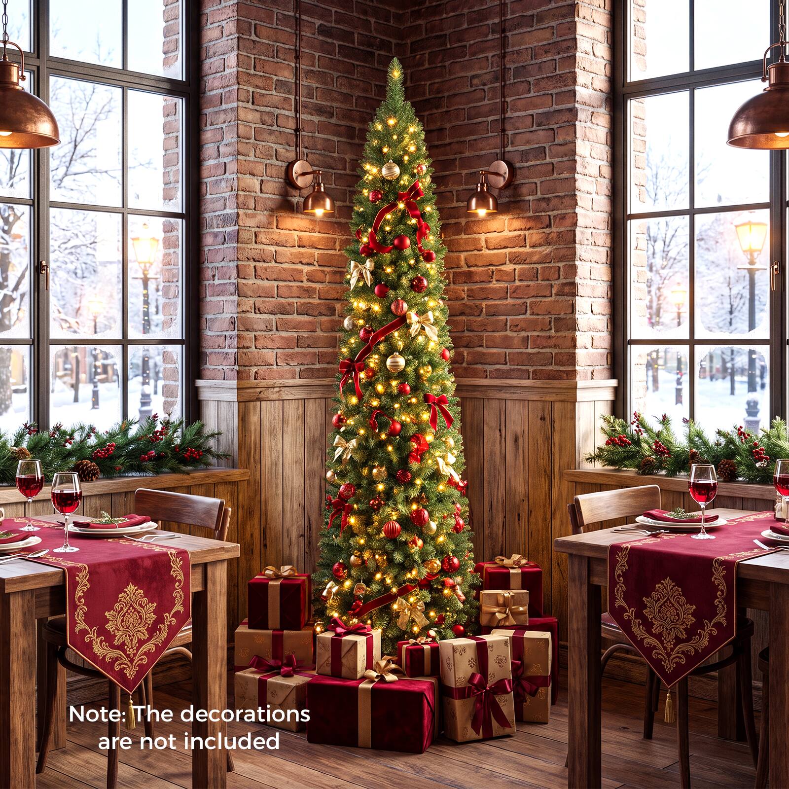 Note: The decorations are not included
