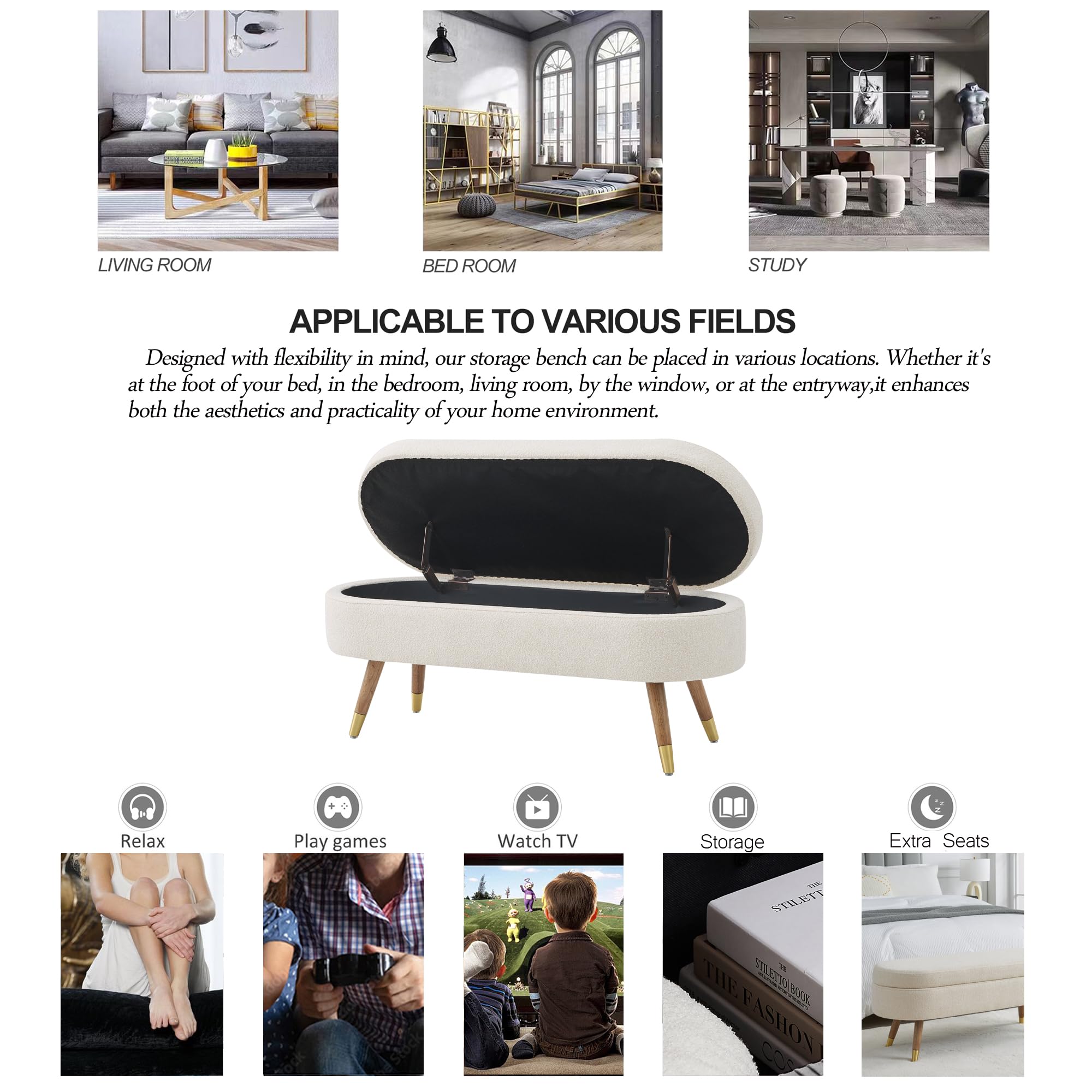 JETRANSPORT Oval Storage Bench 43.5