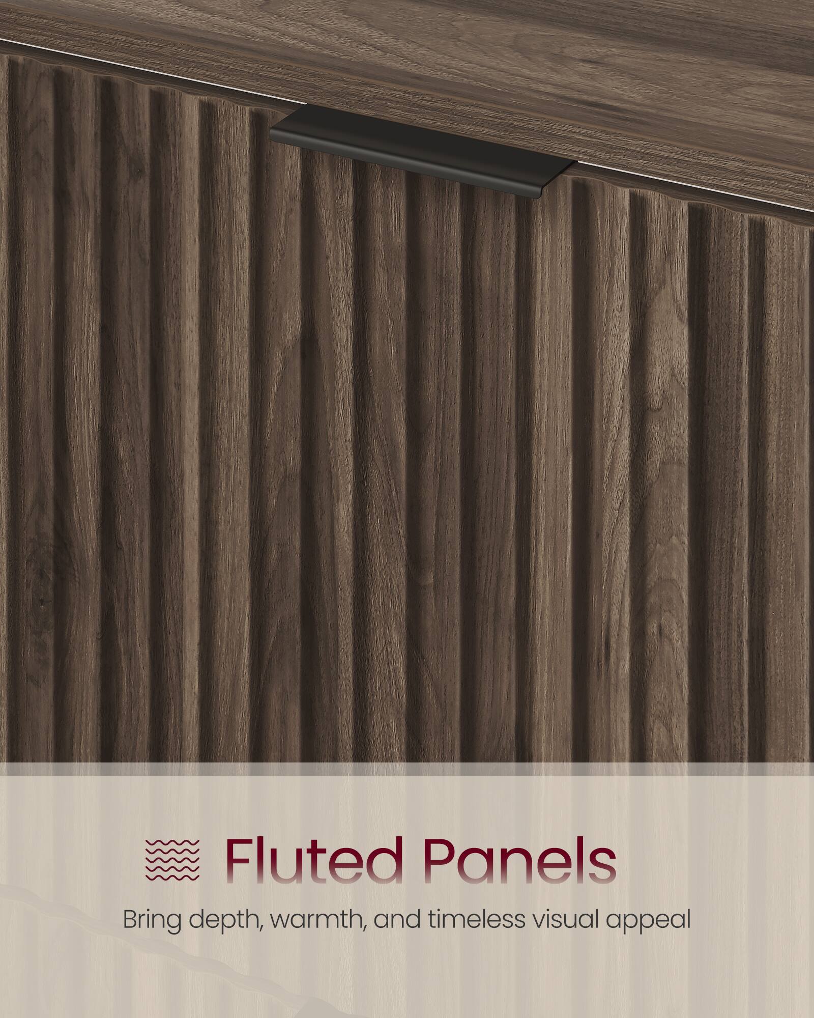 Fluted Panels  
Bring depth, warmth, and timeless visual appeal