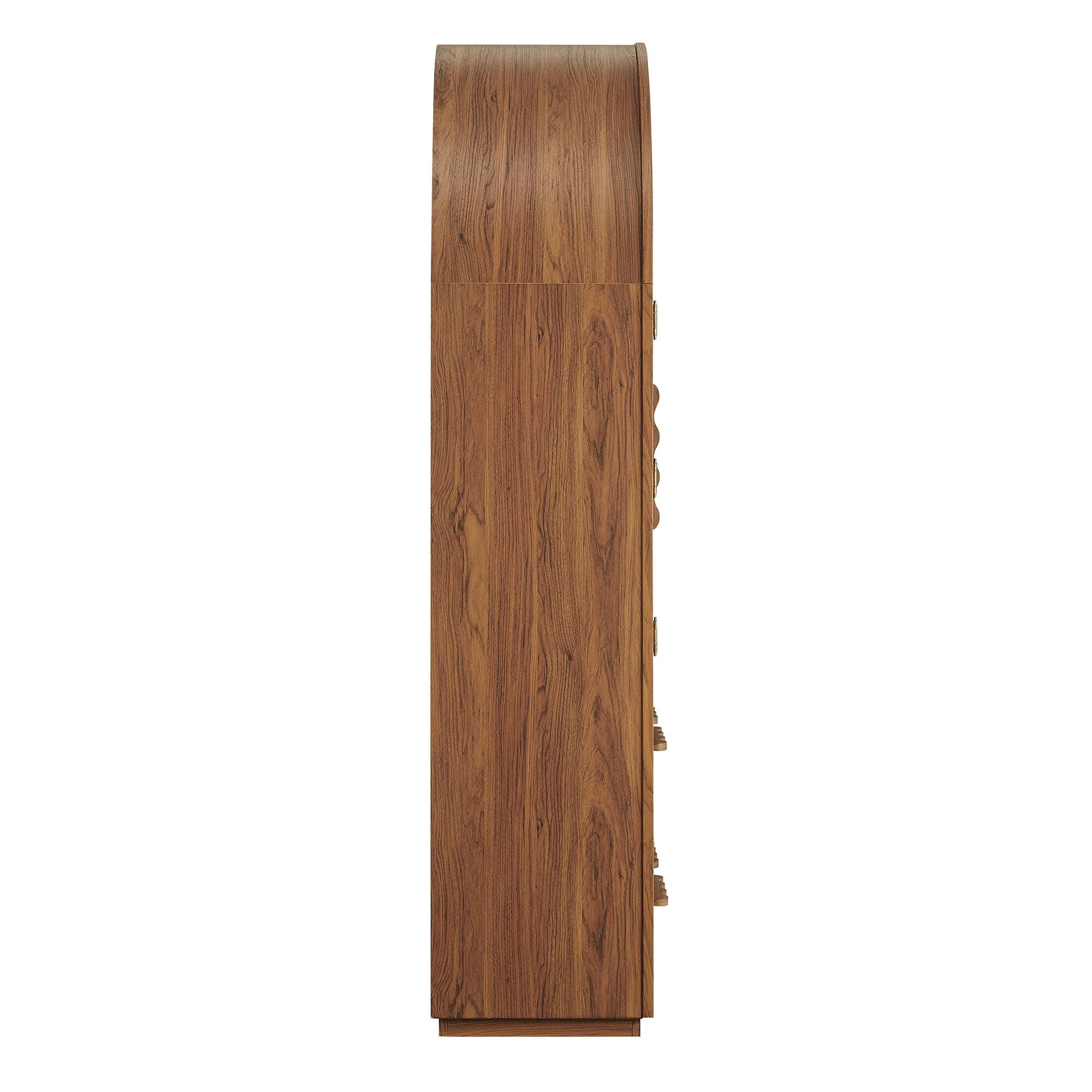Alt View 4. Modway - Rory 76 Inch Arched Kitchen Pantry Cabinet by Modway - Walnut.