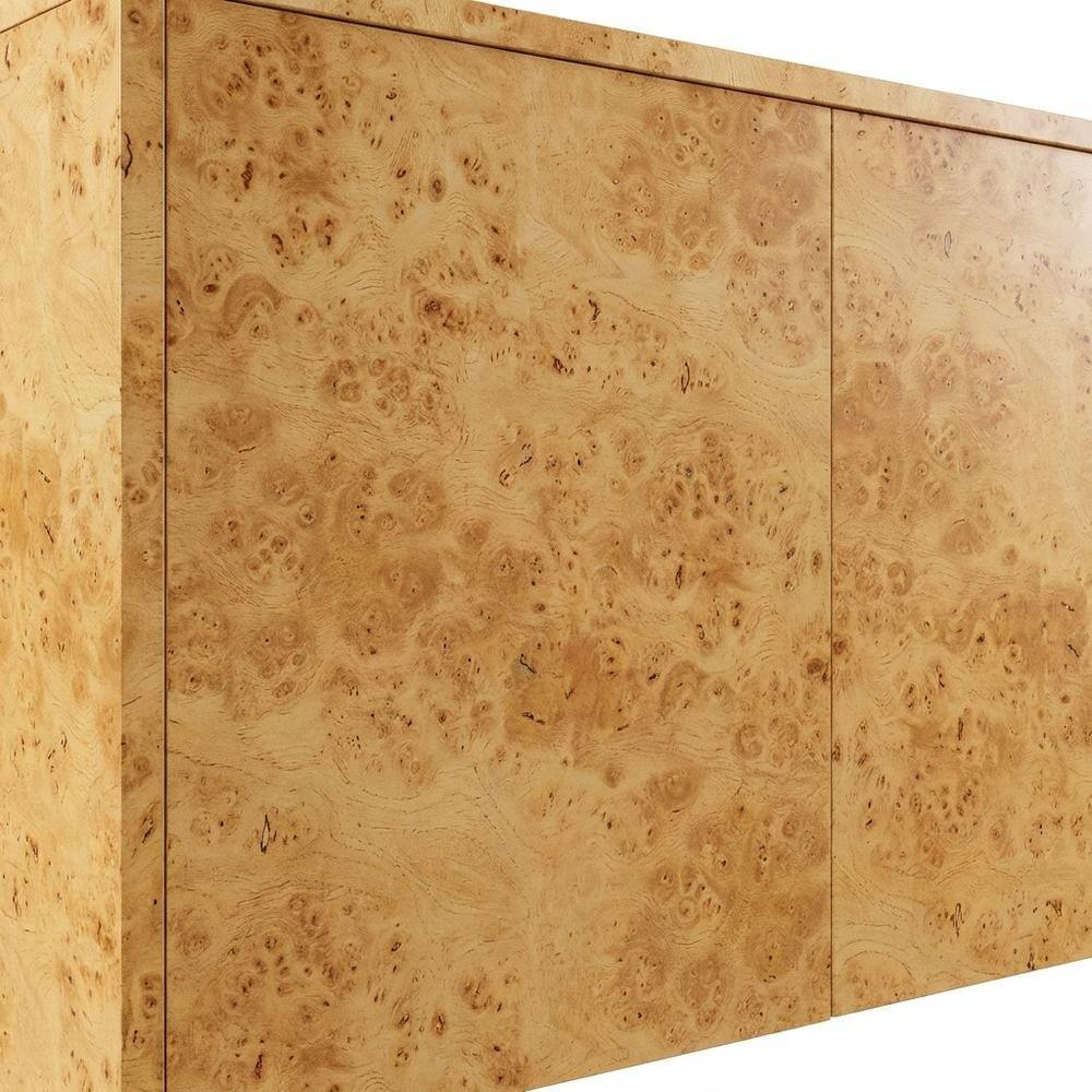 Alt View 1. FurniFact - Burl Wood Sideboard with Spacious Storage and Elegant Finish - Brown.