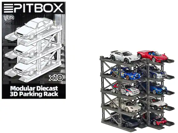 EPITBOX 1/64 56pcs
Level Height bot the Pac x10 Modular Diecast 3D Parking Rack