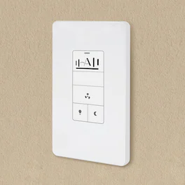 Akicon - Humidity Sensor LED Timer Switch with Motion-Activated Wall Plate for Bathroom Exhaust Fan - White