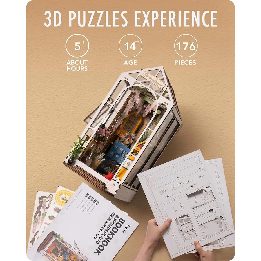 3D Puzzle DIY 3D Book Nook Kit Flower House 176pcs TGB06 - Best Buy