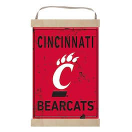 Jardine - Cincinnati Bearcats Faux Rust Banner Sign - Red