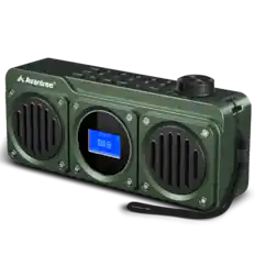 Front. Avantree - Boombyte - Portable Digital FM Radio with Bluetooth Speaker, Superb Sound, Metal Finish.